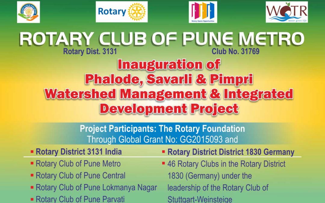 Watershed and Integrated Socio Economic Development of Phalode Cluster Villages.